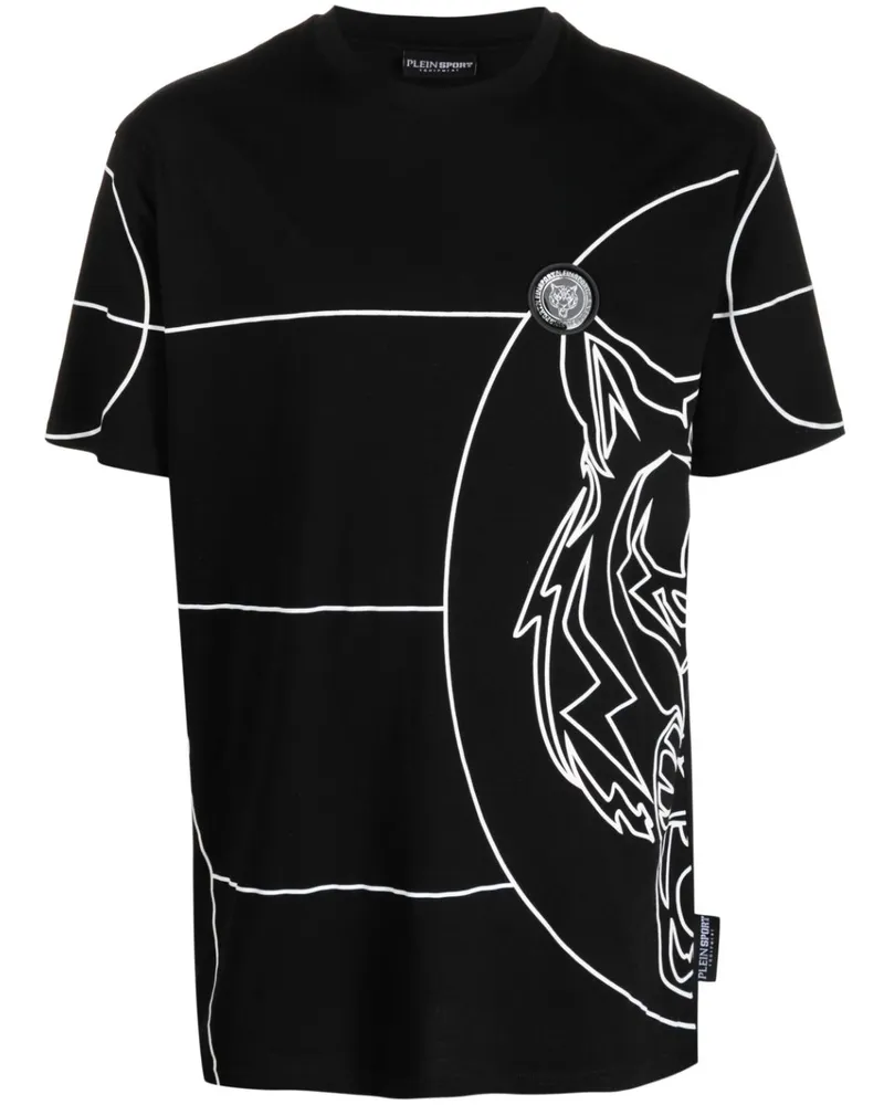 Philipp Plein T-Shirt mit Tiger-Print - Schwarz Schwarz