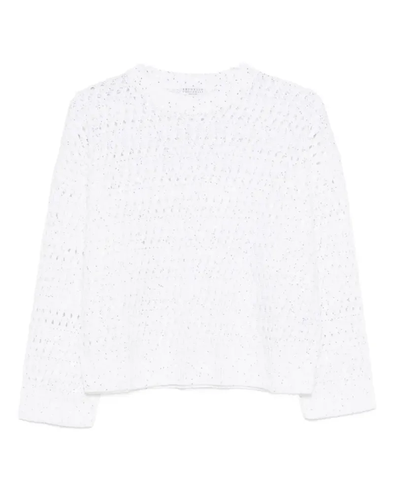 Brunello Cucinelli round-neck sweater - Weiß Weiß