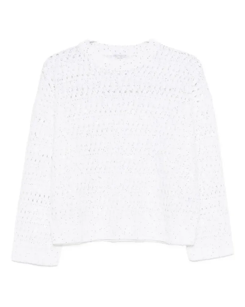 Brunello Cucinelli round-neck sweater - Weiß Weiß