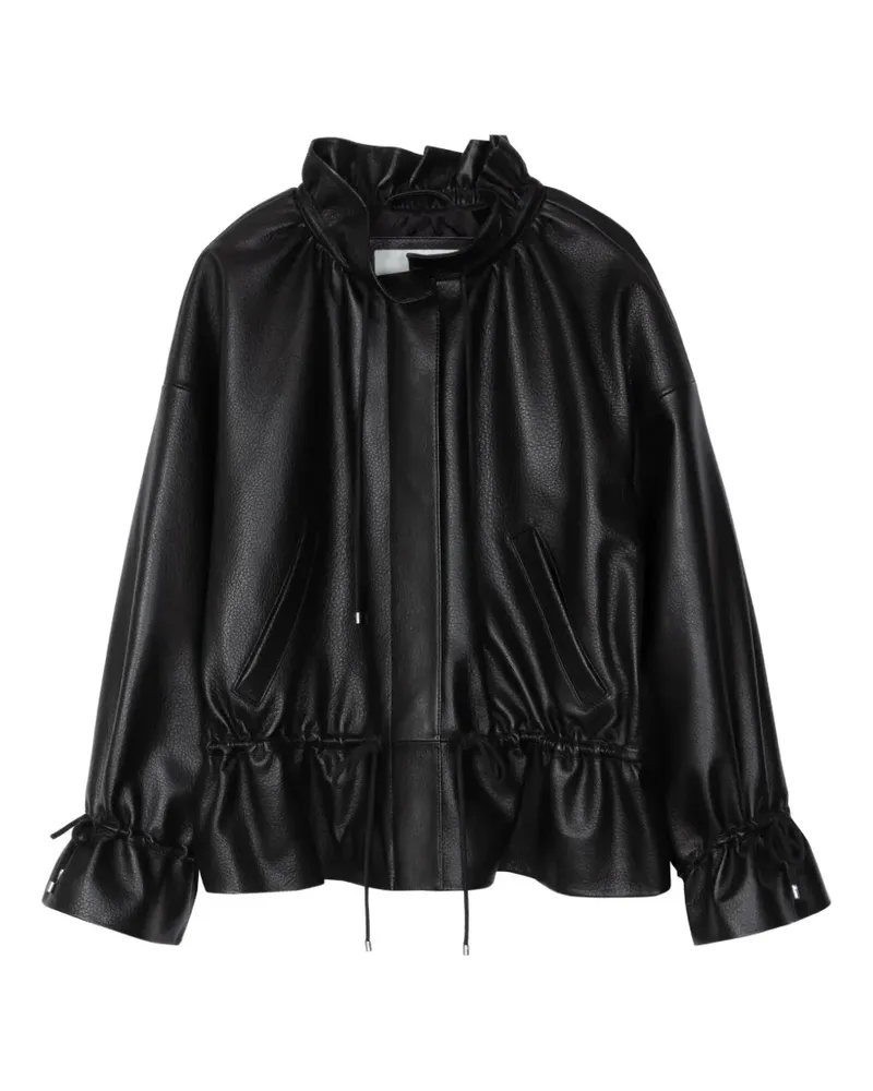 3.1 phillip lim Jacke mit Rüschenkragen - Schwarz Schwarz