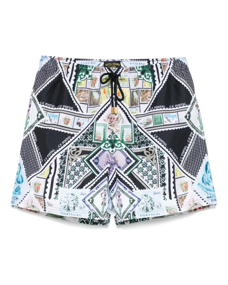 Camilla Badeshorts mit grafischem Print - Schwarz Schwarz