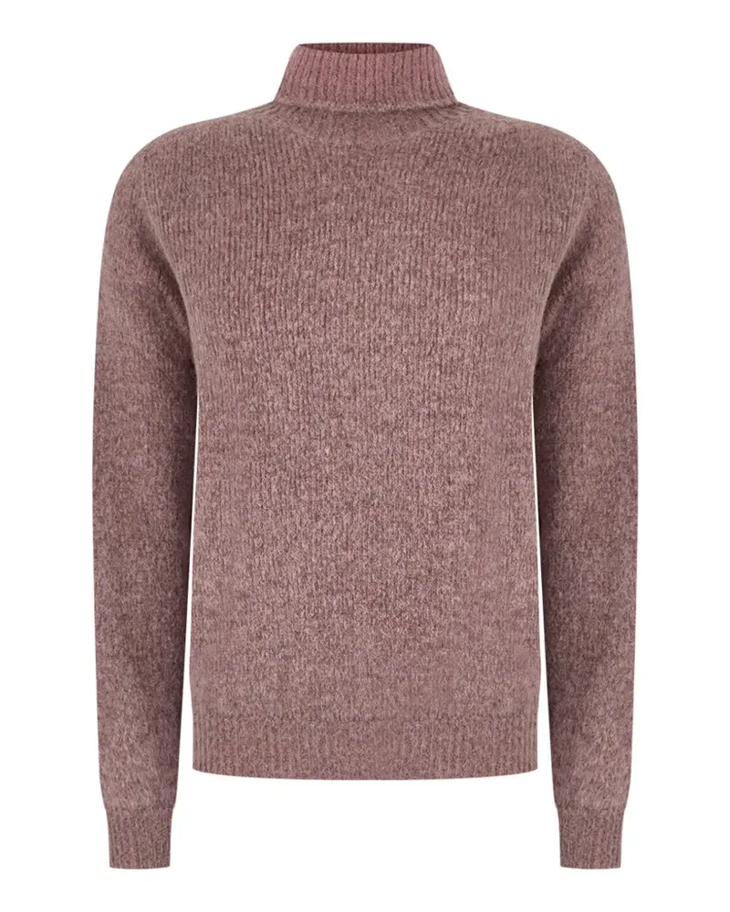 Arovescio Gerippter Rollkragenpullover - Rosa Rosa