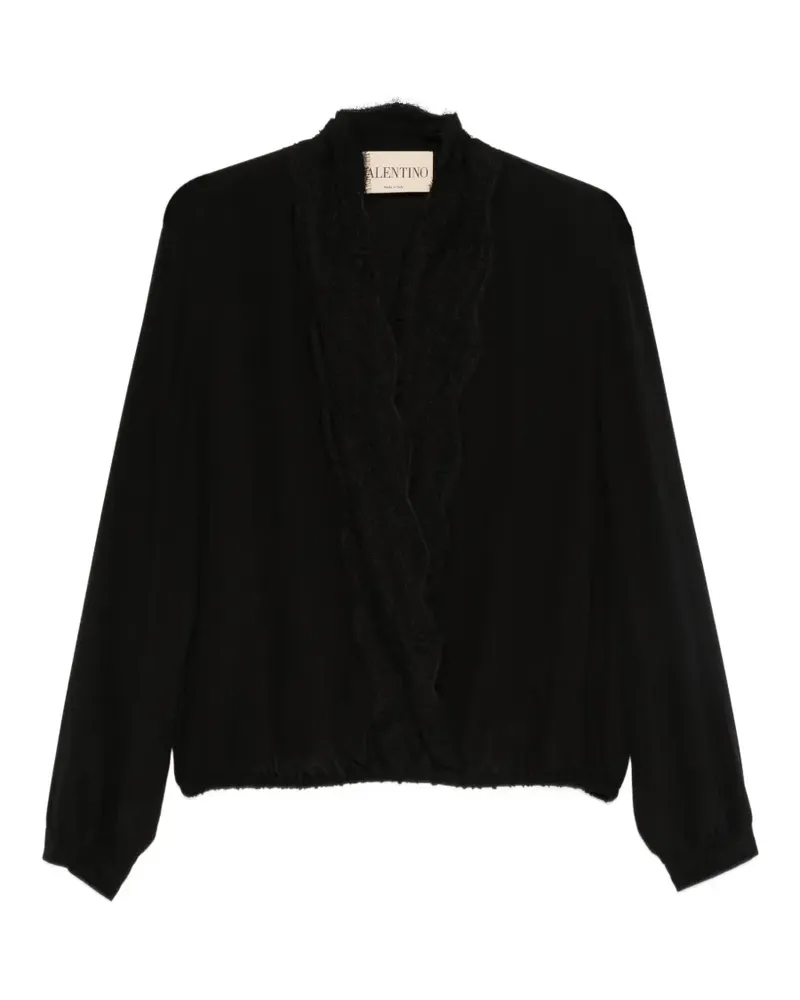 Valentino Garavani lace-trim blouse - Schwarz Schwarz