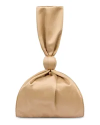 Alberta Ferretti Mini Clutch aus Satin Nude