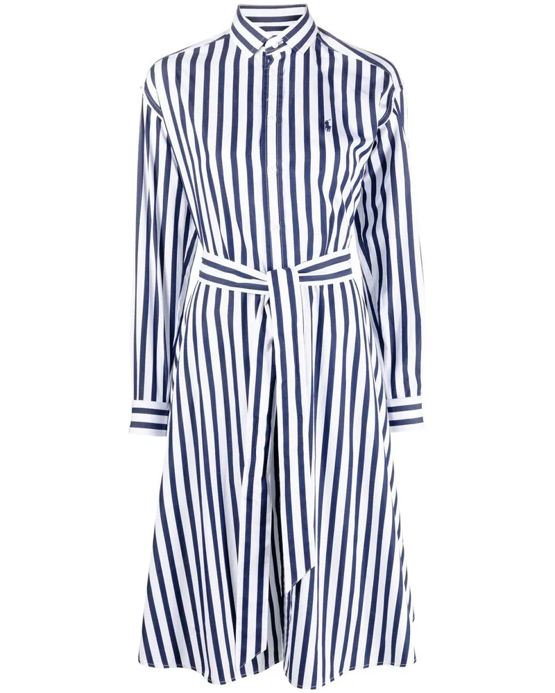 Ralph Lauren Hemdkleid mit Streifen - Blau Blau