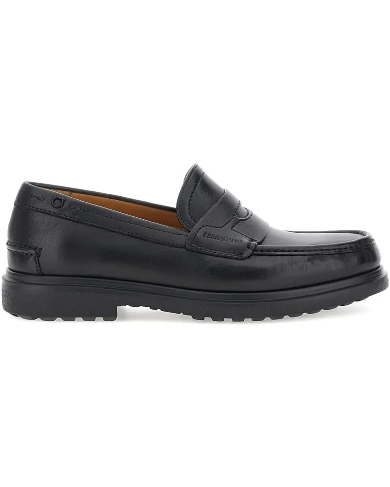 Ferragamo Loafer mit mandelförmiger Kappe - Schwarz Schwarz