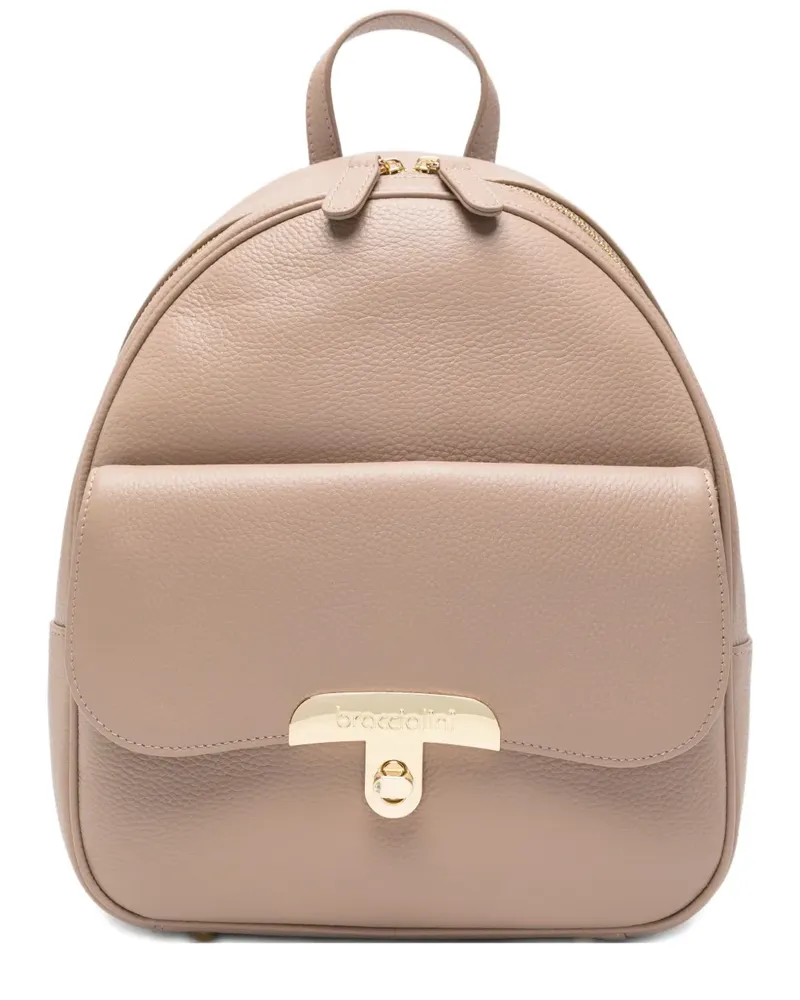 Braccialini Rucksack aus Leder - Rosa Rosa