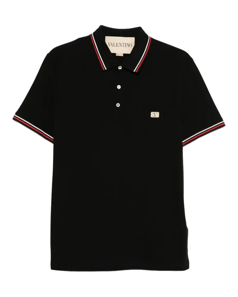 Valentino Garavani pocket trim polo shirt - Schwarz Schwarz
