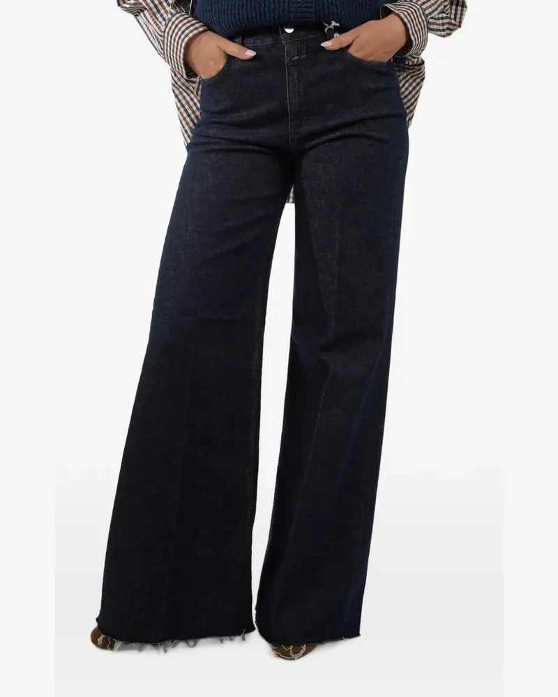 Closed Ungesäumte Wide-Leg-Jeans - Blau Blau