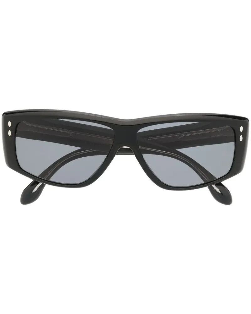 Isabel Marant Sonnenbrille mit eckigem Gestell - Schwarz Schwarz