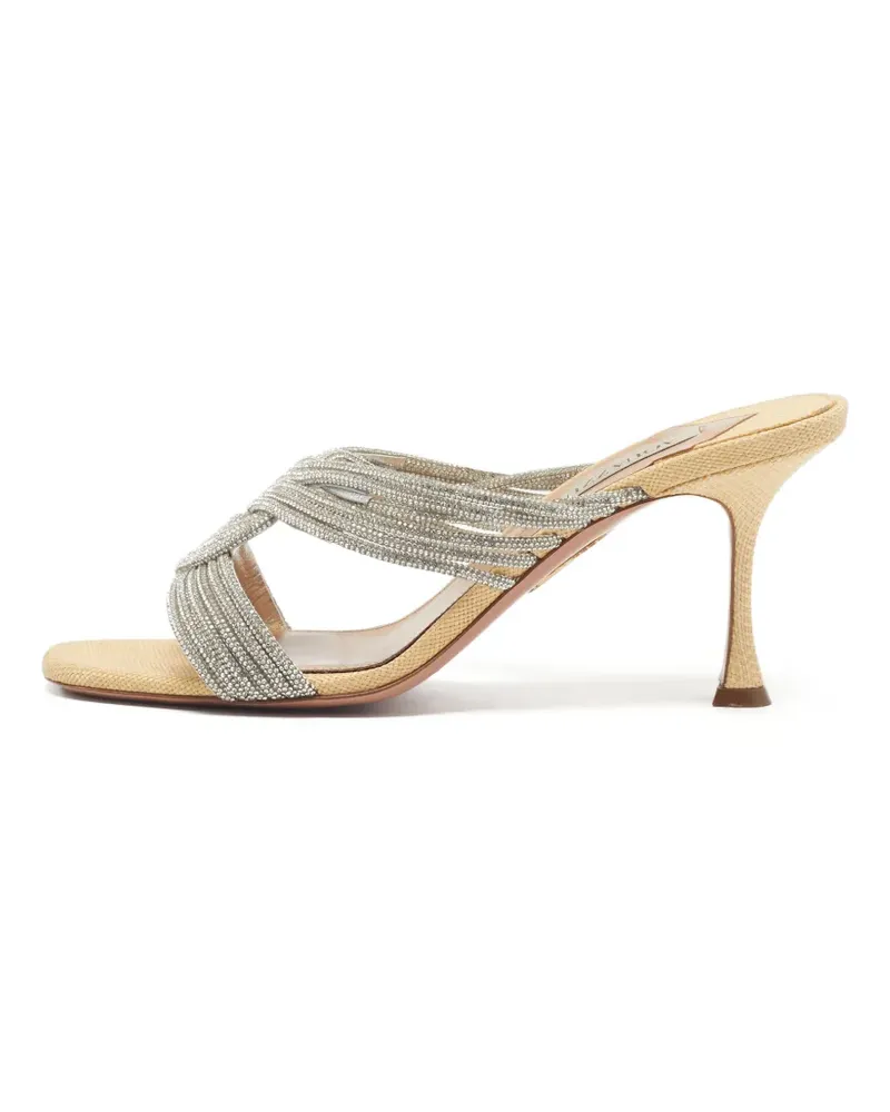 Aquazzura Gatsby Sandalen mit Kristallen - Silber Silber