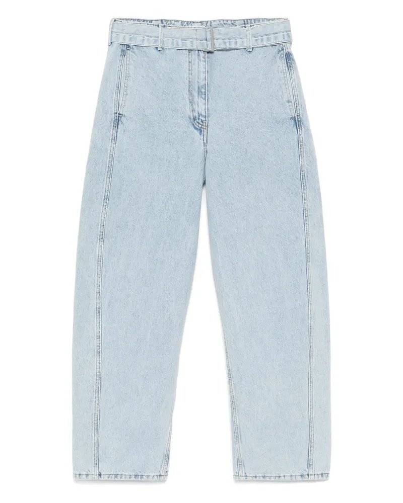 Magda Butrym Straight-Leg-Jeans mit Gürtel - Blau Blau
