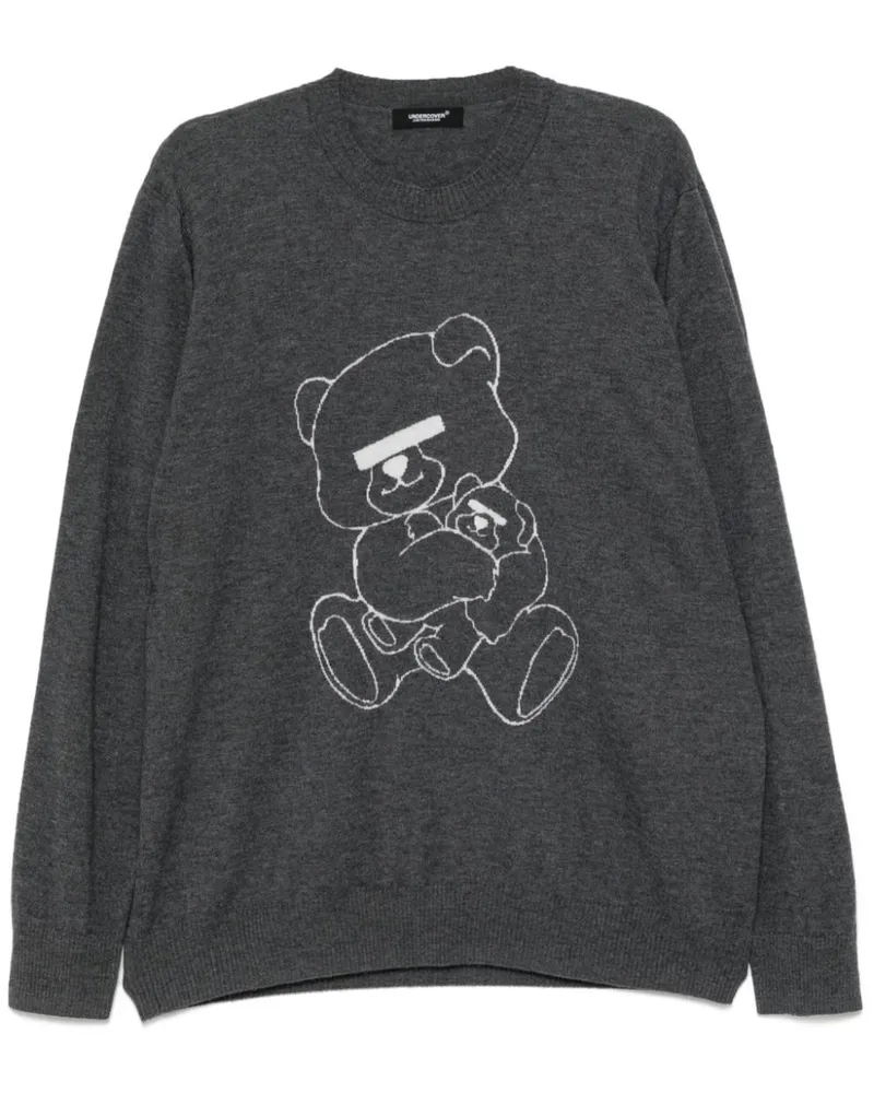 Undercover Jacquard-Pullover mit Logo - Grau Grau