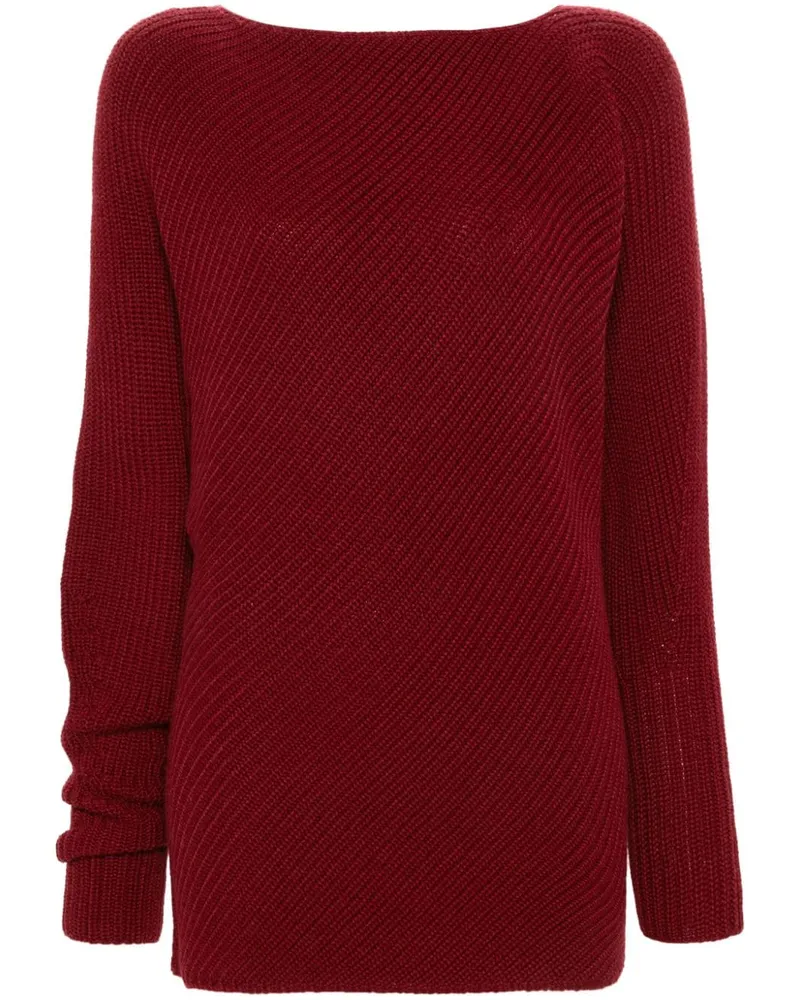 Philosophy Di Lorenzo Serafini round-neck asymmetric Pullover Rot