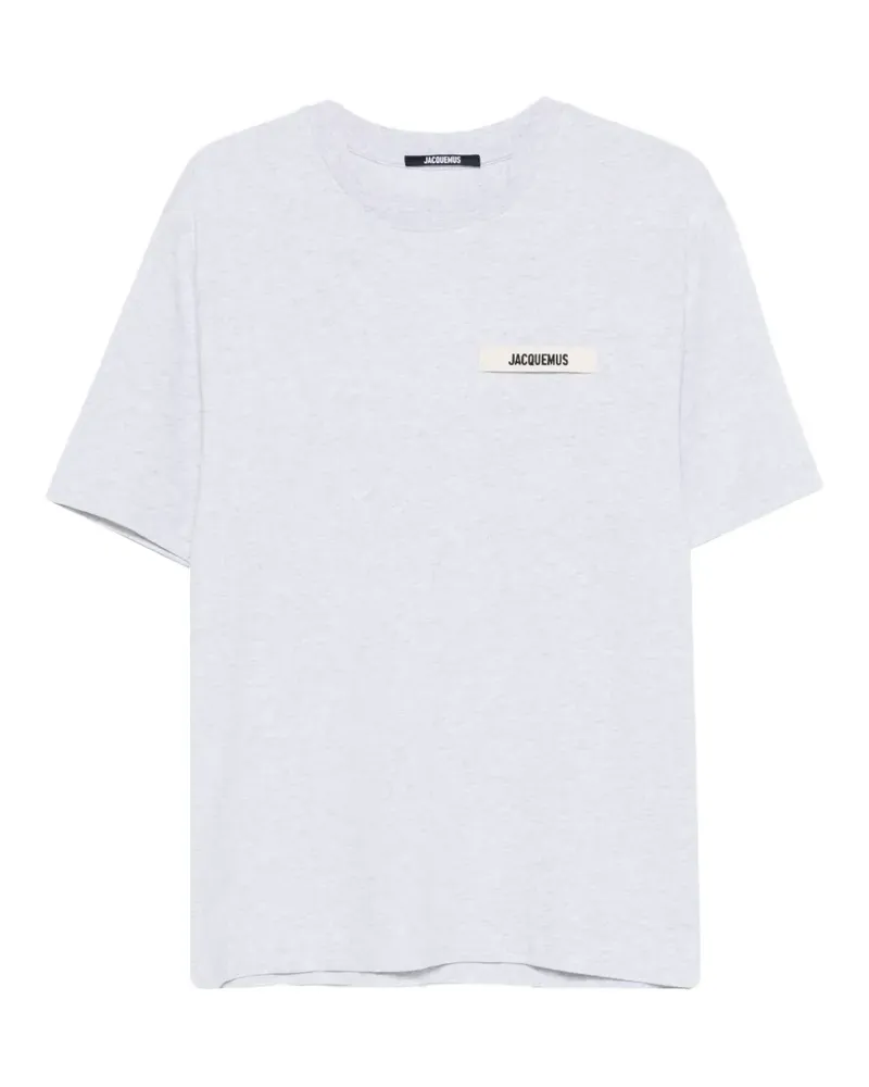 Jacquemus Gros Grain T-Shirt mit Logo-Patch - Grau Grau