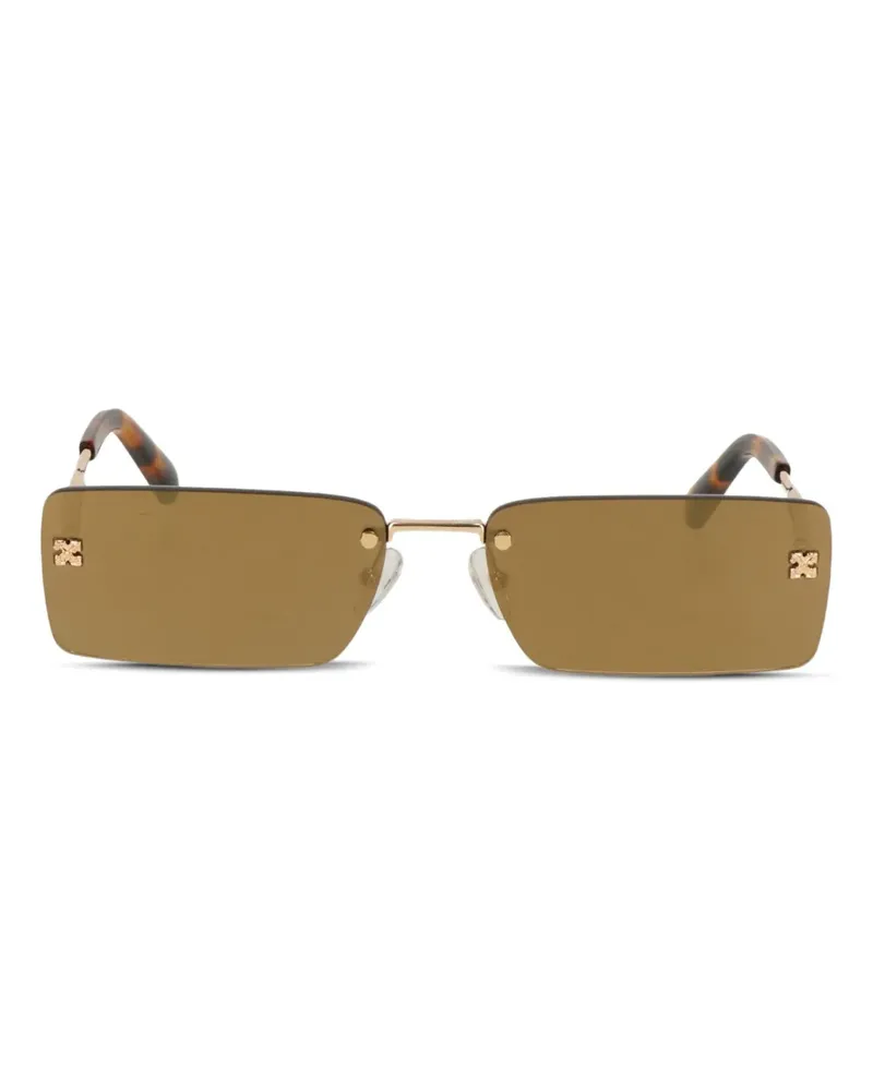 OFF-WHITE Sonnenbrille mit eckigem Gestell - Gold Gold