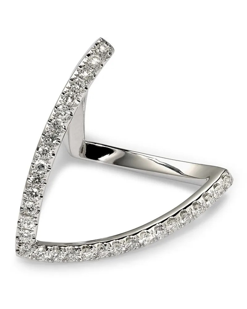 Yvonne Léon 18kt Weißgoldring mit Diamanten Weiß