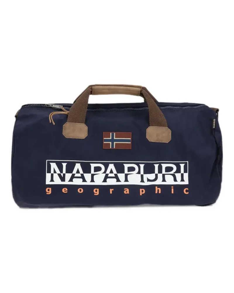 Napapijri Bering Reisetasche aus Canvas mit Logo-Print - Blau Blau