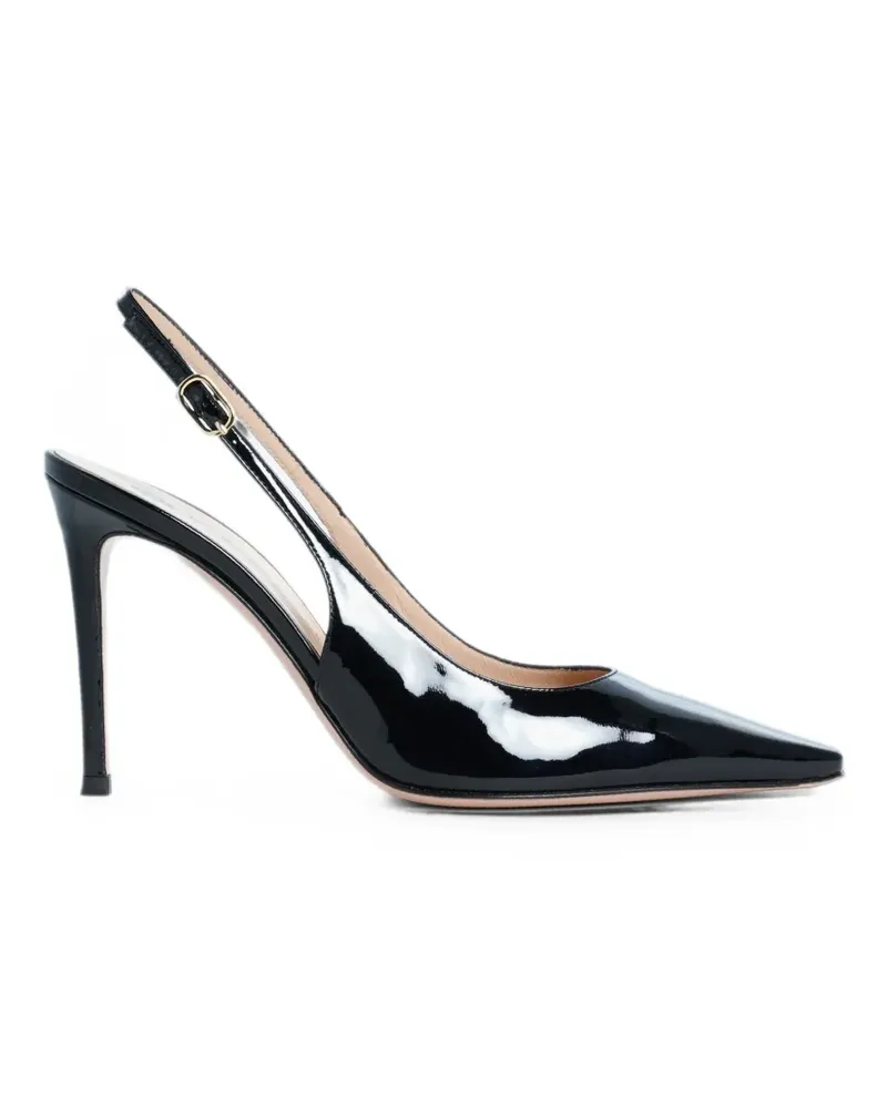 FESTA Milano Klept patent-leather slingback heeled pumps - Schwarz Schwarz