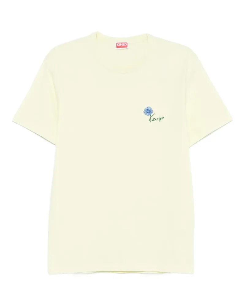 Kenzo logo-embroidered T-shirt - Grün Grün
