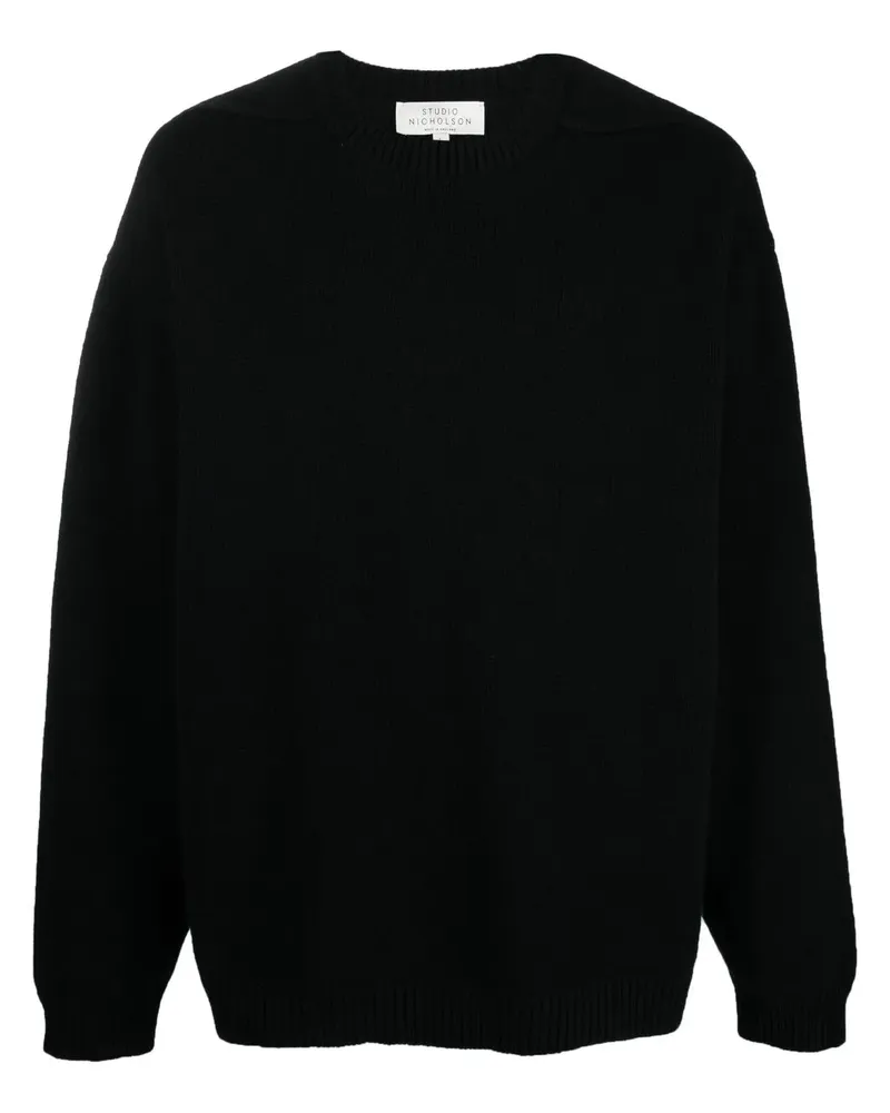 Studio Nicholson Pullover mit rundem Ausschnitt - Schwarz Schwarz