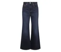 Ribcage Bell Schlagjeans mit hohem Bund - Blau