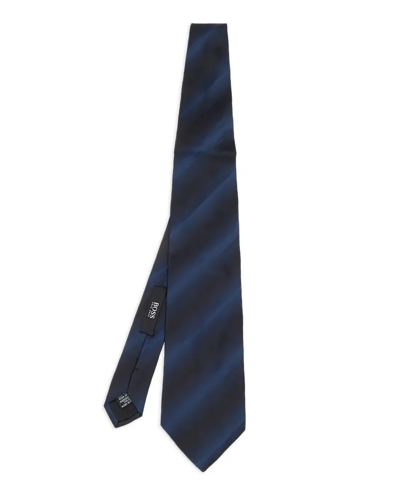 HUGO BOSS striped silk tie - Blau Blau