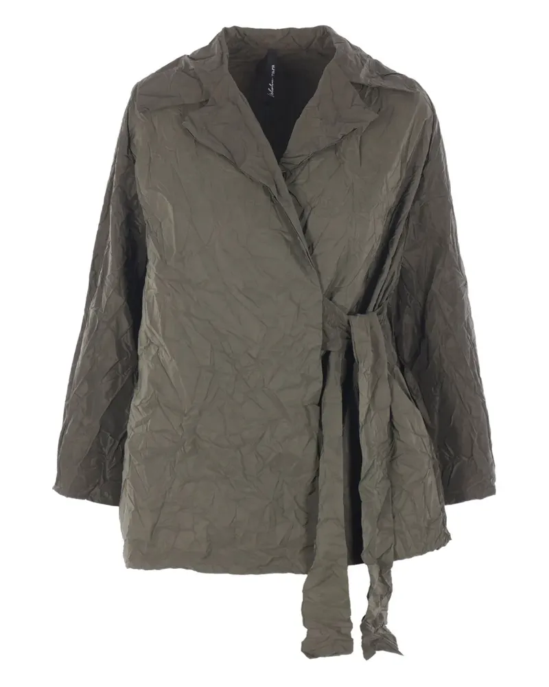 Maria Calderara Jacke mit Knitteroptik - Grau Grau