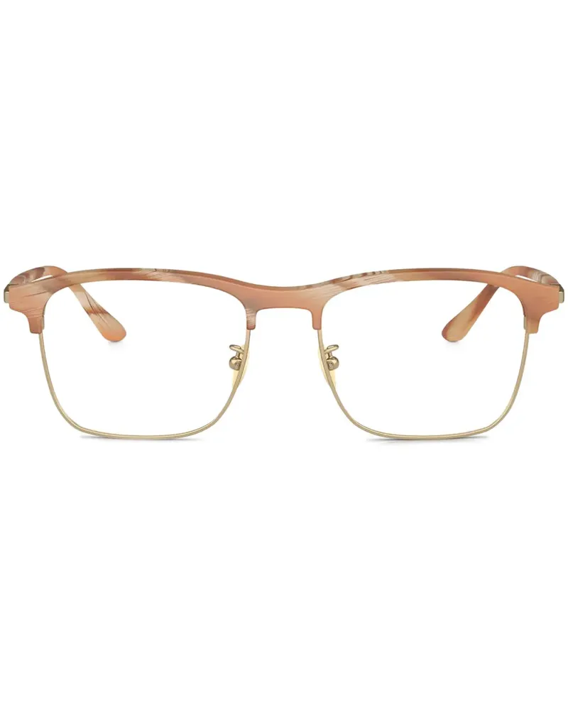 Giorgio Armani Brille mit eckigem Gestell - Orange Orange