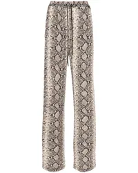 Marine Serre Hose mit Python-Print Nude