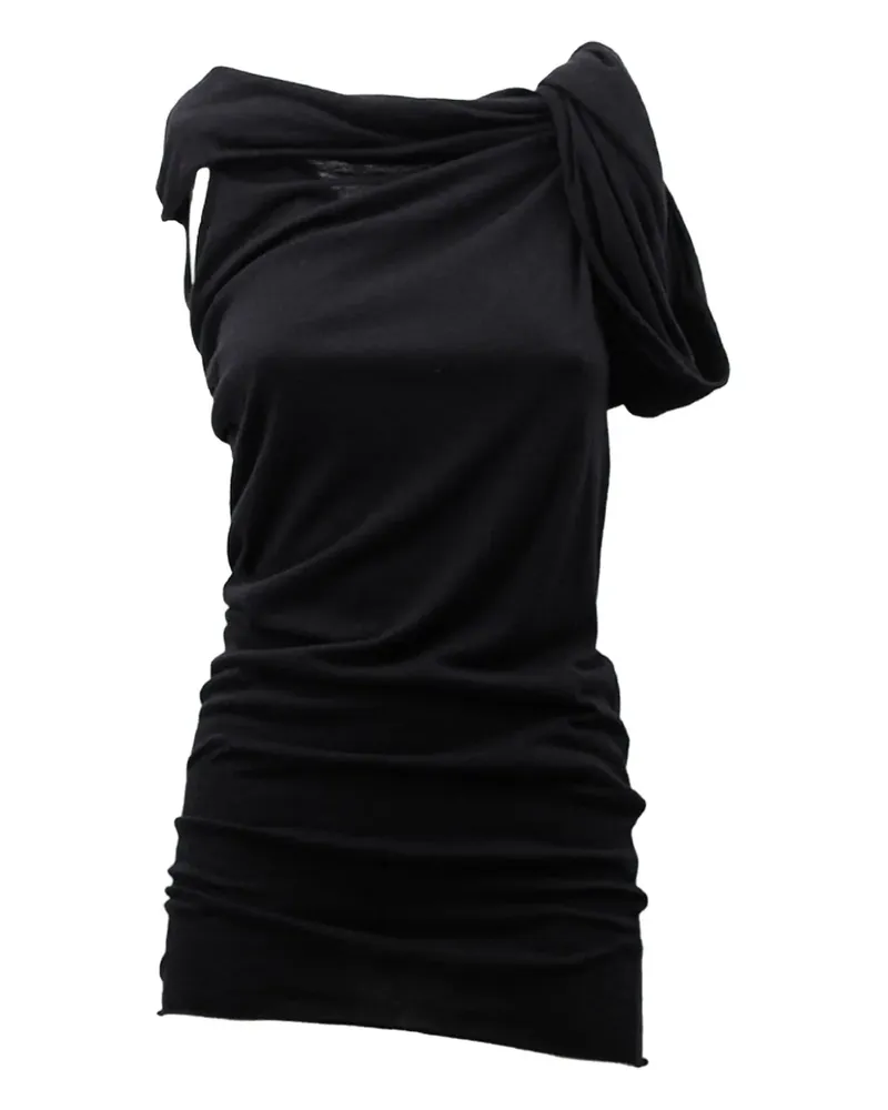 Rick Owens Asymmetrisches Top - Schwarz Schwarz