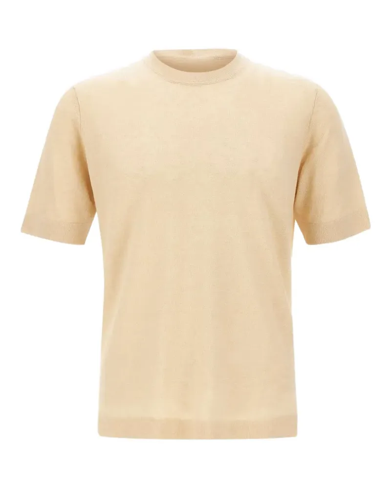 Filippo de Laurentiis ribbed short-sleeve T-shirt - Nude Nude