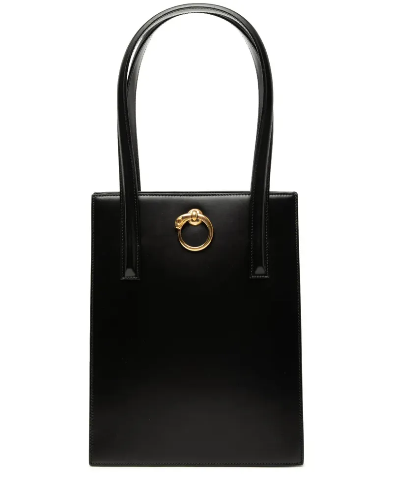 Cartier 1990-2000 Panthere Tote Bag aus Leder - Schwarz Schwarz