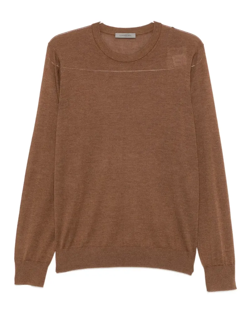 Corneliani crew-neck long-sleeve sweater - Braun Braun