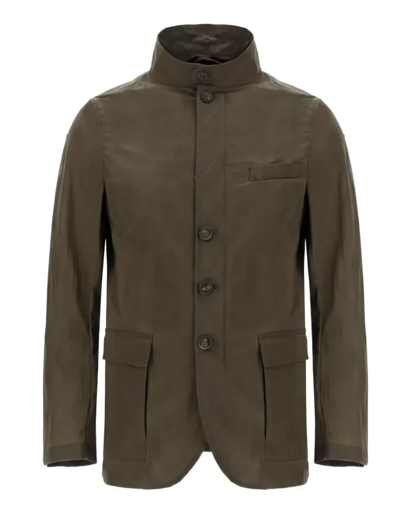 Herno high-neck button-up jacket - Grün Grün