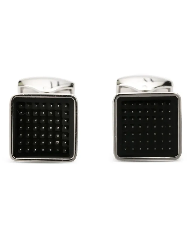 Tateossian Diamond Giza Ice square-face cufflinks - Silber Silber