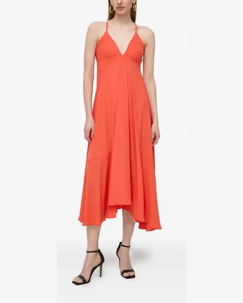 Silvian Heach Midikleid mit V-Ausschnitt - Orange Orange