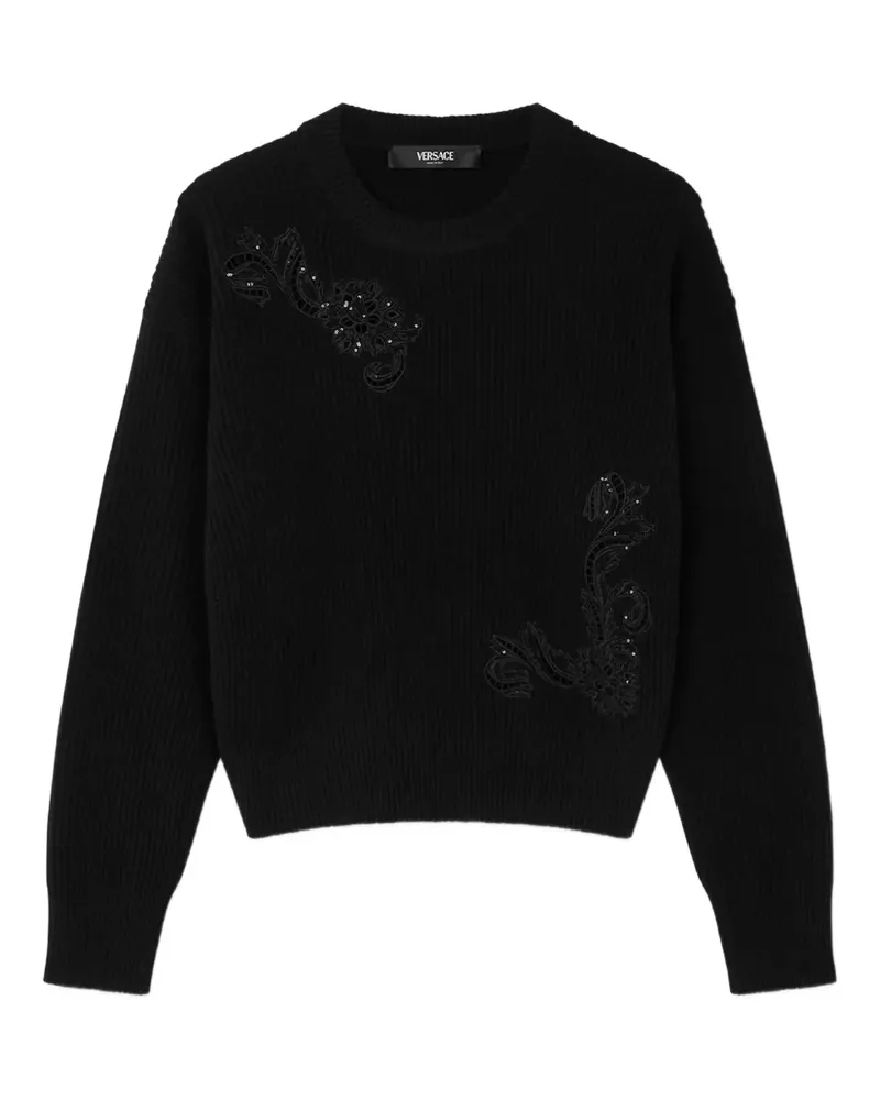 Versace Pullover mit Stickerei - Schwarz Schwarz