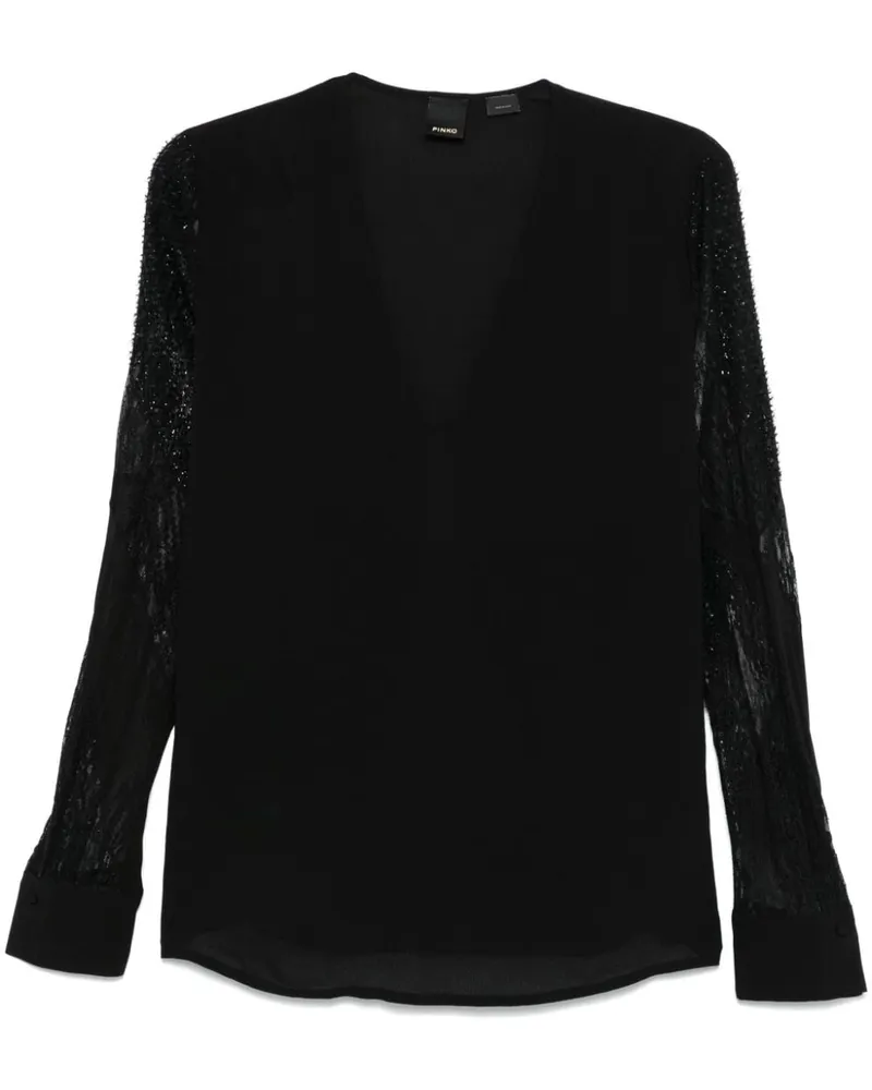 Pinko Le Mans Bluse - Schwarz Schwarz