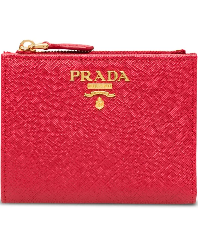 Prada Portemonnaie aus Saffiano-Leder - Rot Rot