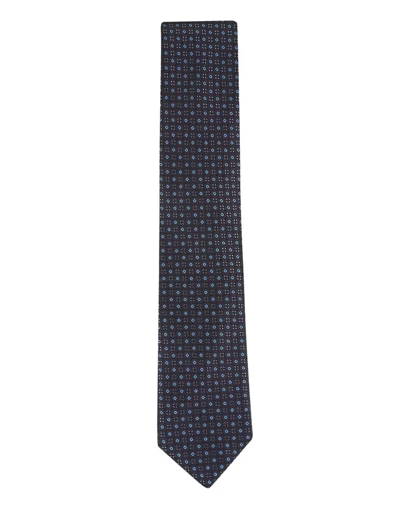 Canali patterned silk tie - Grau Grau