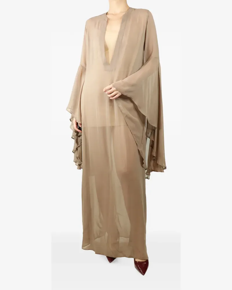 Alexandra Miro V-neck bell-sleeve maxi dress - Braun Braun