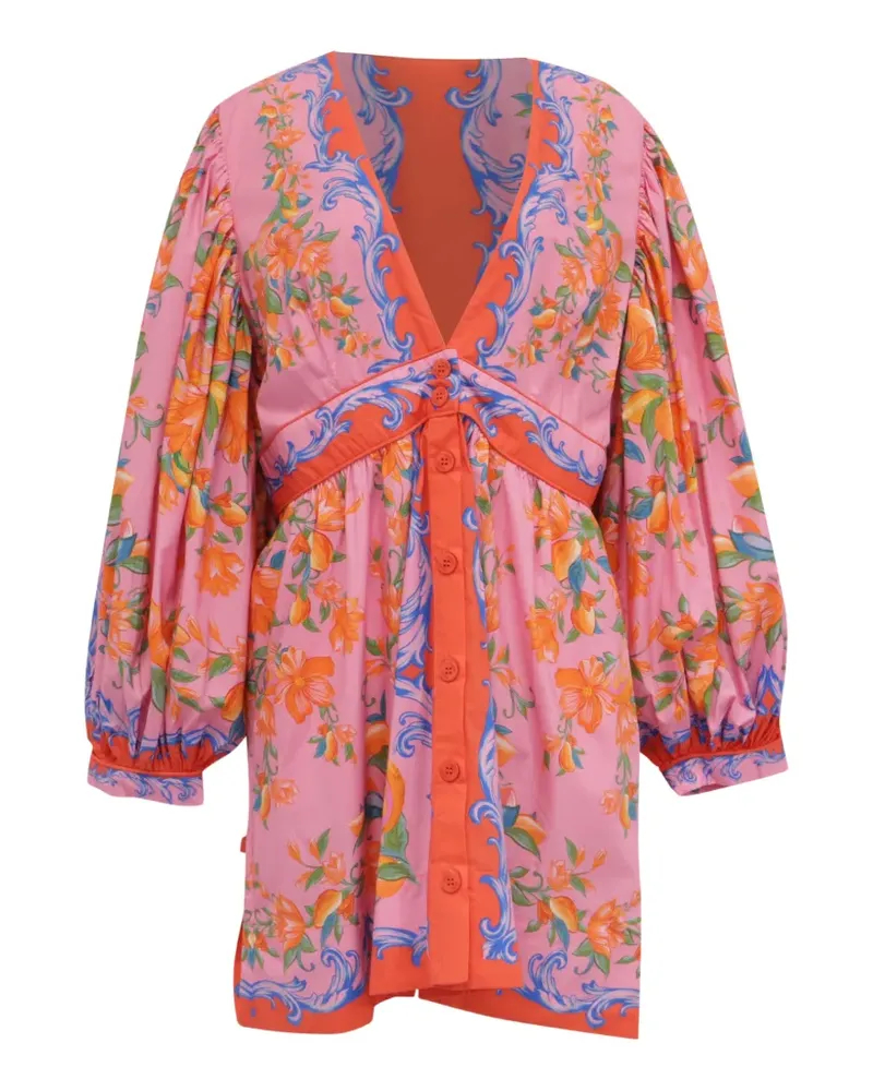 FARM Rio Kleid mit Blumen-Print - Rosa Rosa