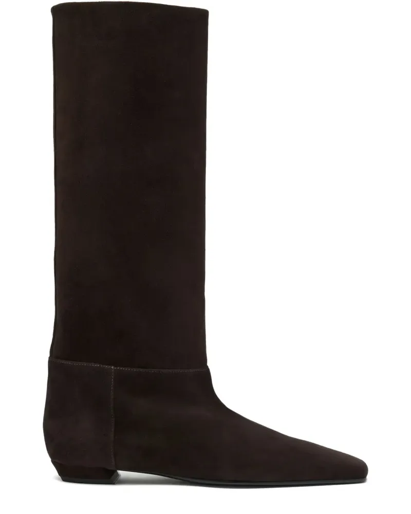 Proenza Schouler Kniehohe Stiefel aus Wildleder - Braun Braun