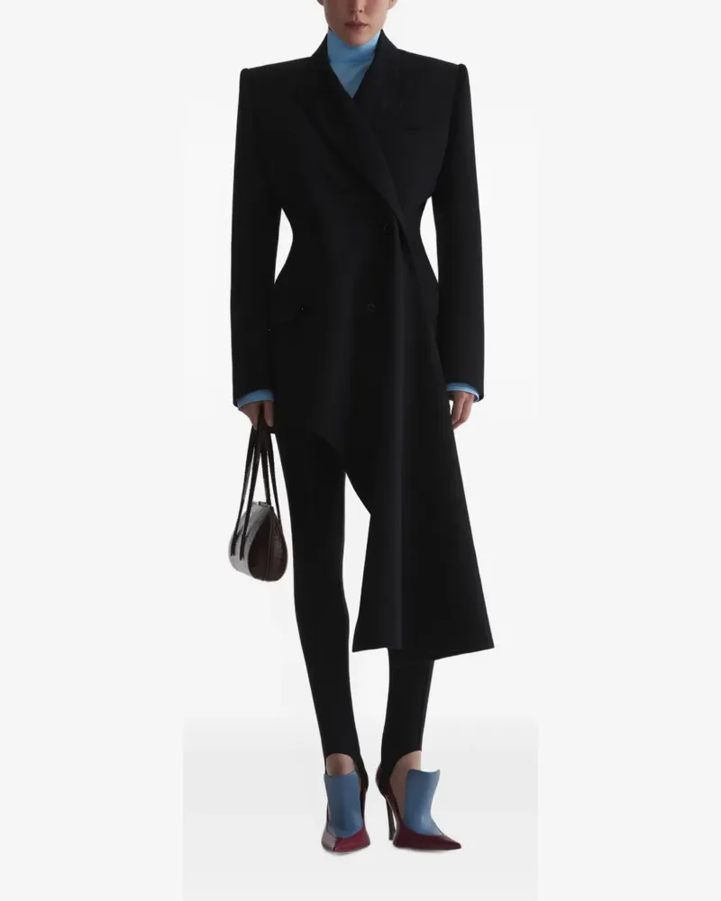 Thierry Mugler Drapierte Jacke - Schwarz Schwarz