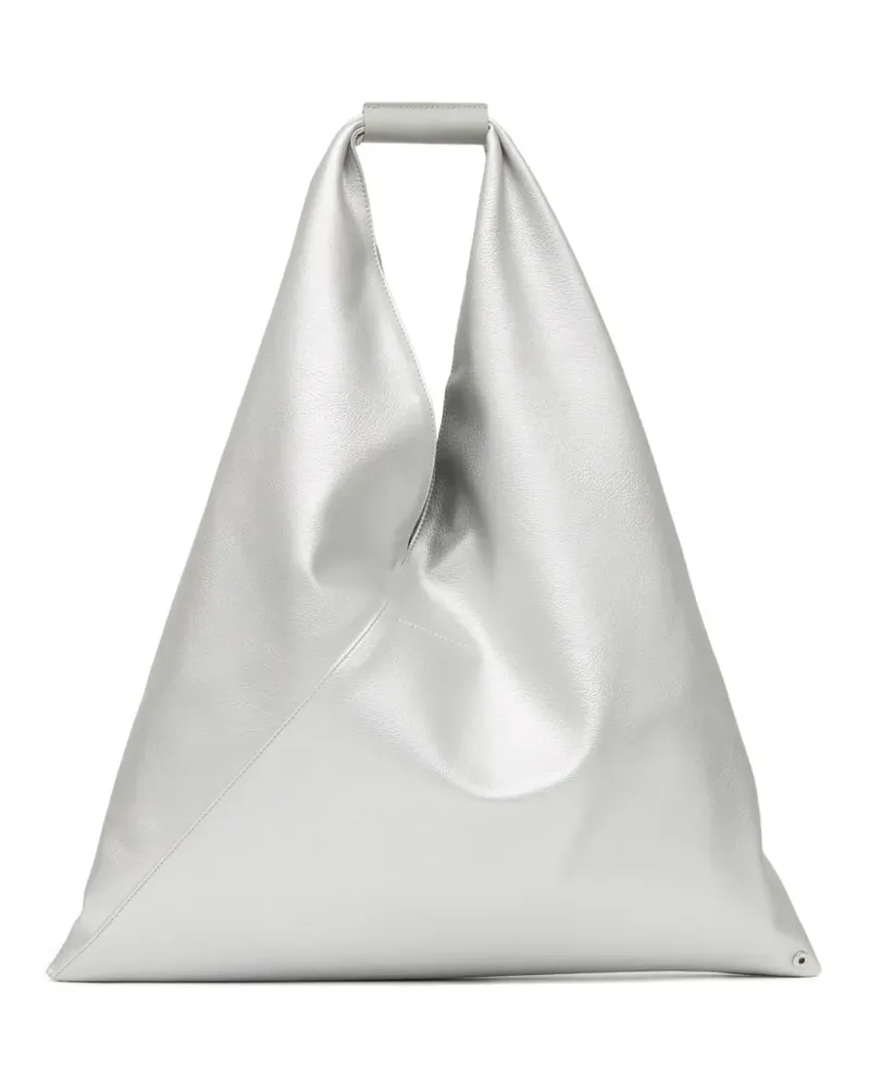 Maison Margiela Dreieckiger Japanese Tote Bag mit Klappe - Silber Silber