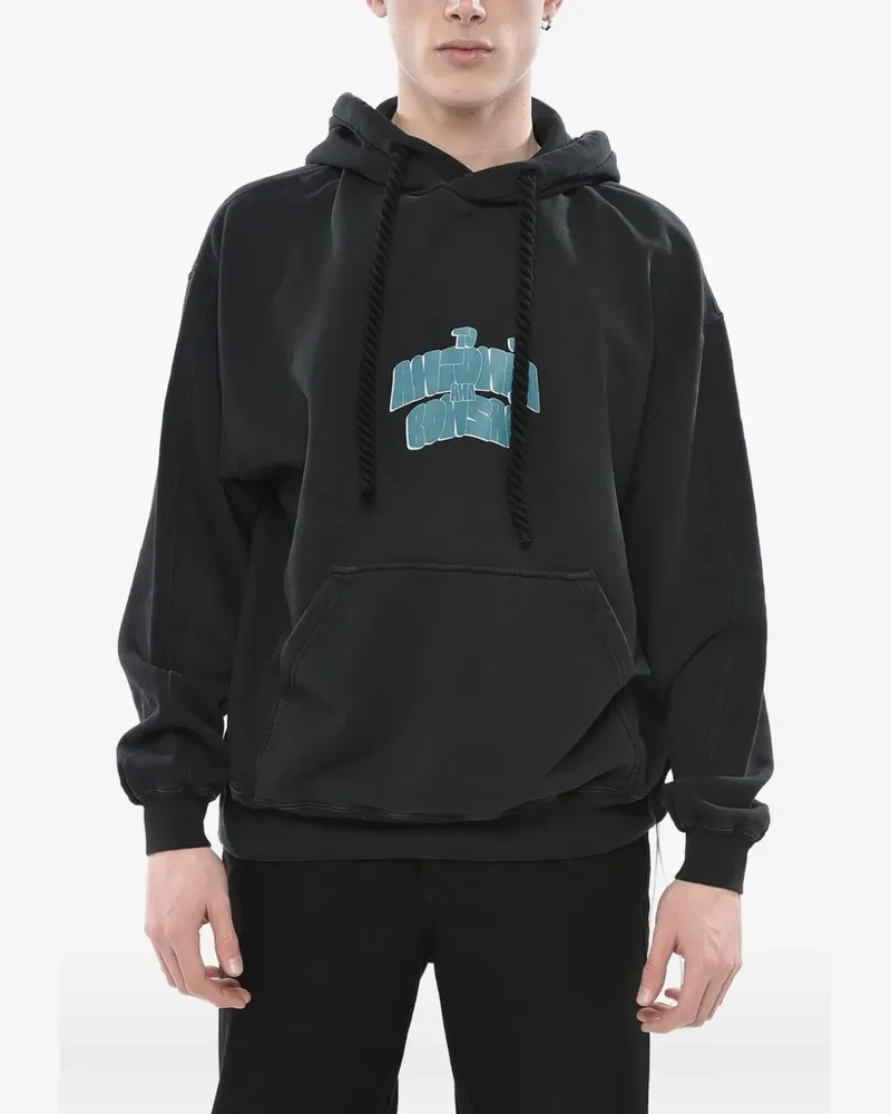 BONSAI Antonia logo-print hoodie - Schwarz Schwarz