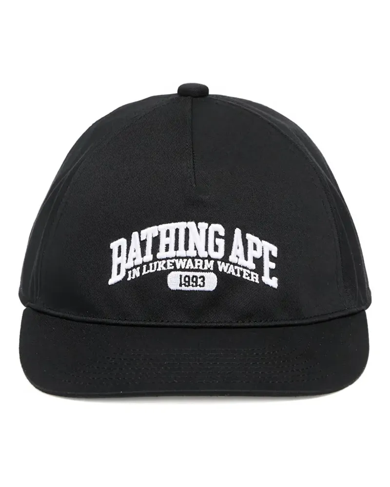 BAPE Baseballkappe mit Logo-Stickerei - Schwarz Schwarz
