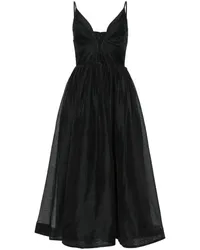 Zimmermann Illustration Midikleid mit V-Ausschnitt Schwarz