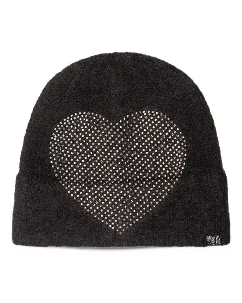 Kurt Geiger embellished heart beanie - Schwarz Schwarz